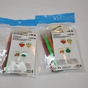 Lot of 2 Kits Creatology Wood Garden Plant‎ Marker Kit Makes 12 Markers Ages 4+